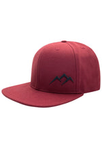 Lade das Bild in den Galerie-Viewer, snapback cap gröbenstädt |holz| rot | berge schwarz